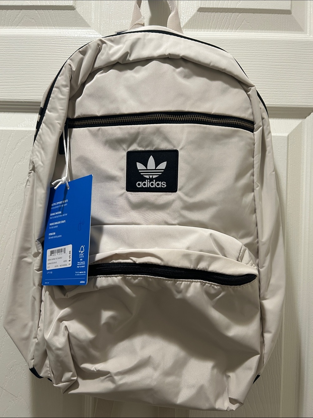 adidas Cream/Black Trefoil Backpack - Men's Everyday Pack